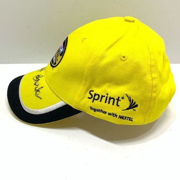 2006 Nascar Nextel Cup Series Hat Mens Yellow Sprint Strapback Adjustable Signed - Picture 3 of 8
